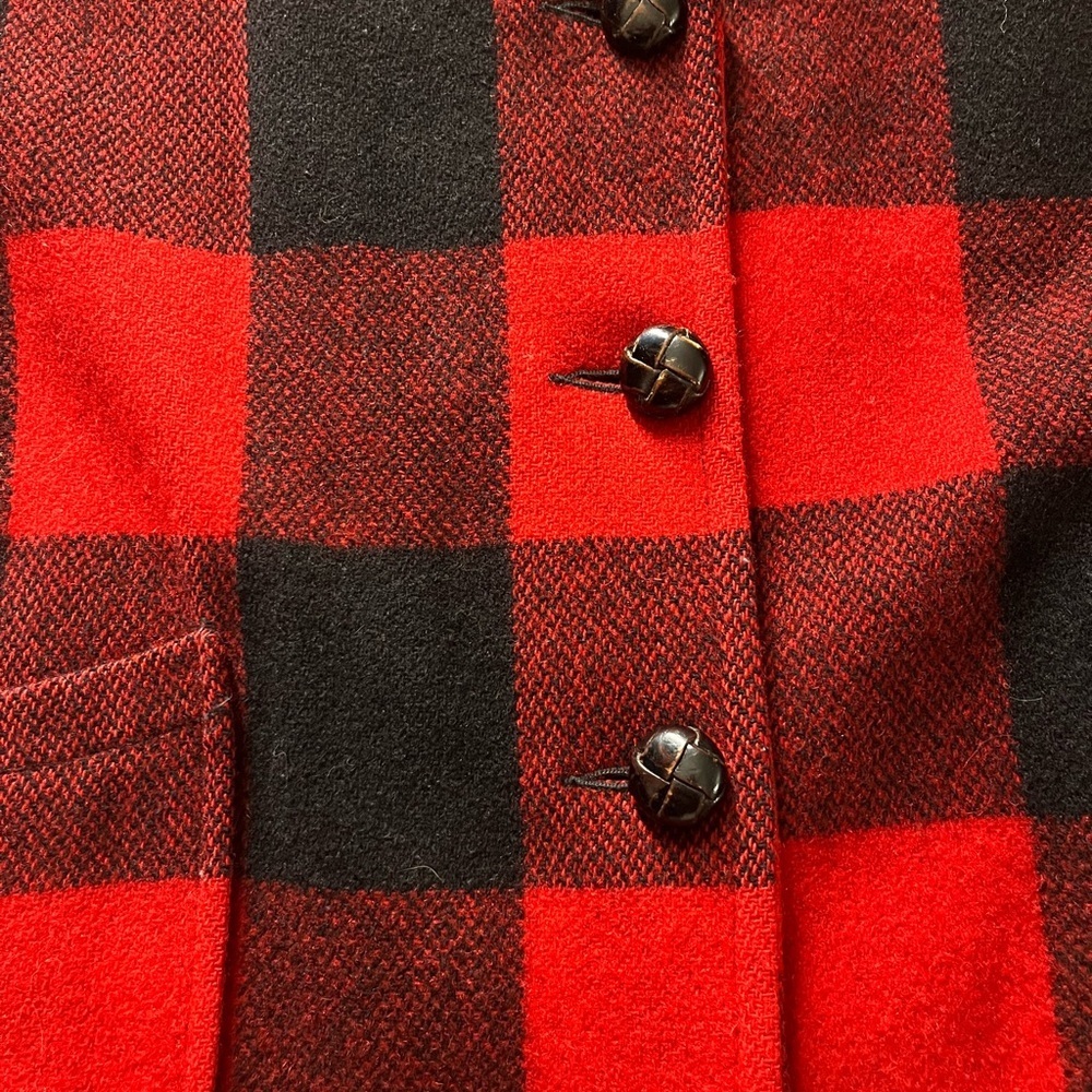 Vintage Woolrich wool Women's buffalo plaid Jacket 80s size large - Picture 3 of 7